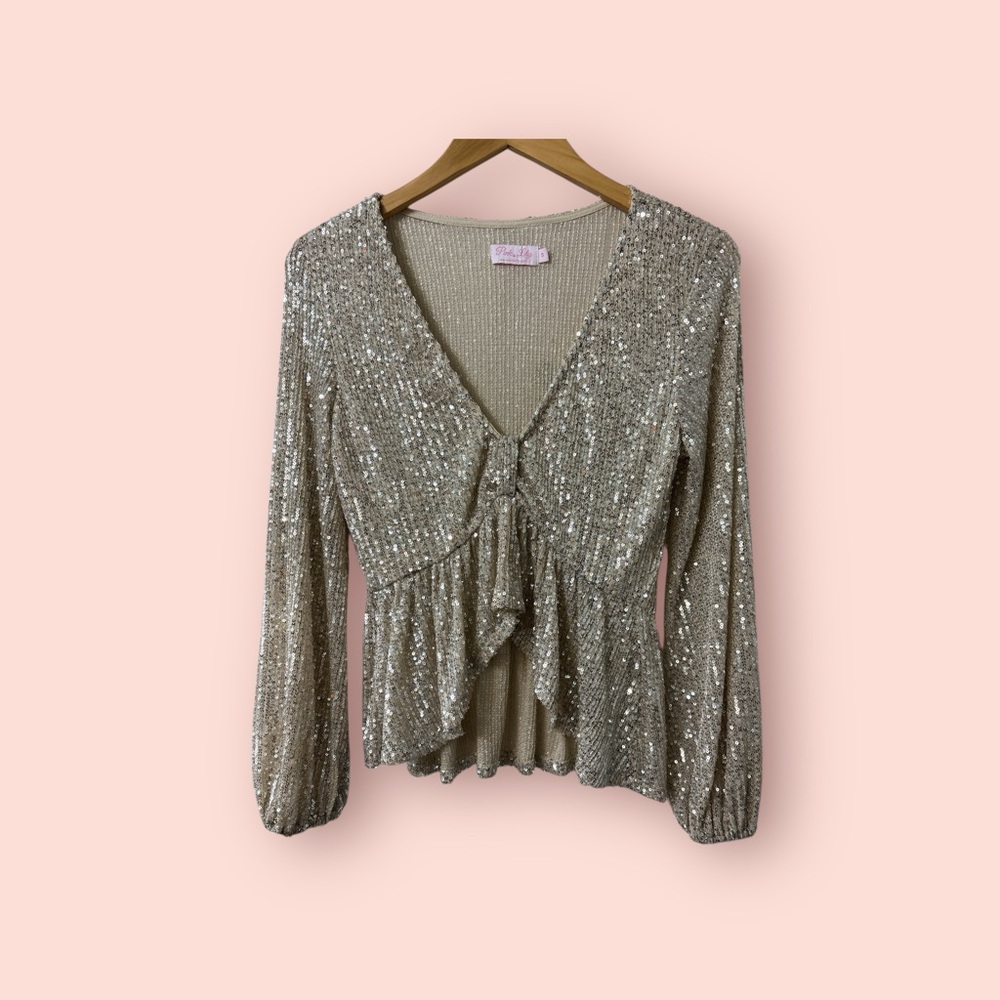 y2k sparkly top